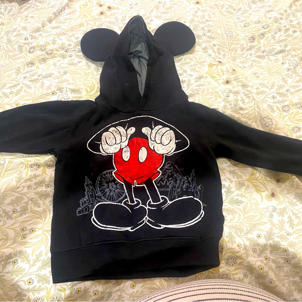 Black Mickey MouseHoodie sweater with Mickey Ears